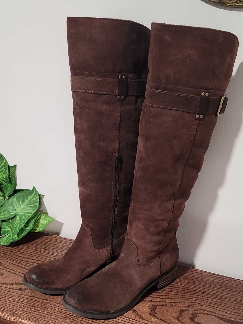 Arturo Chiang Brown Suede Knee-High Women's Boots 8 NWT
